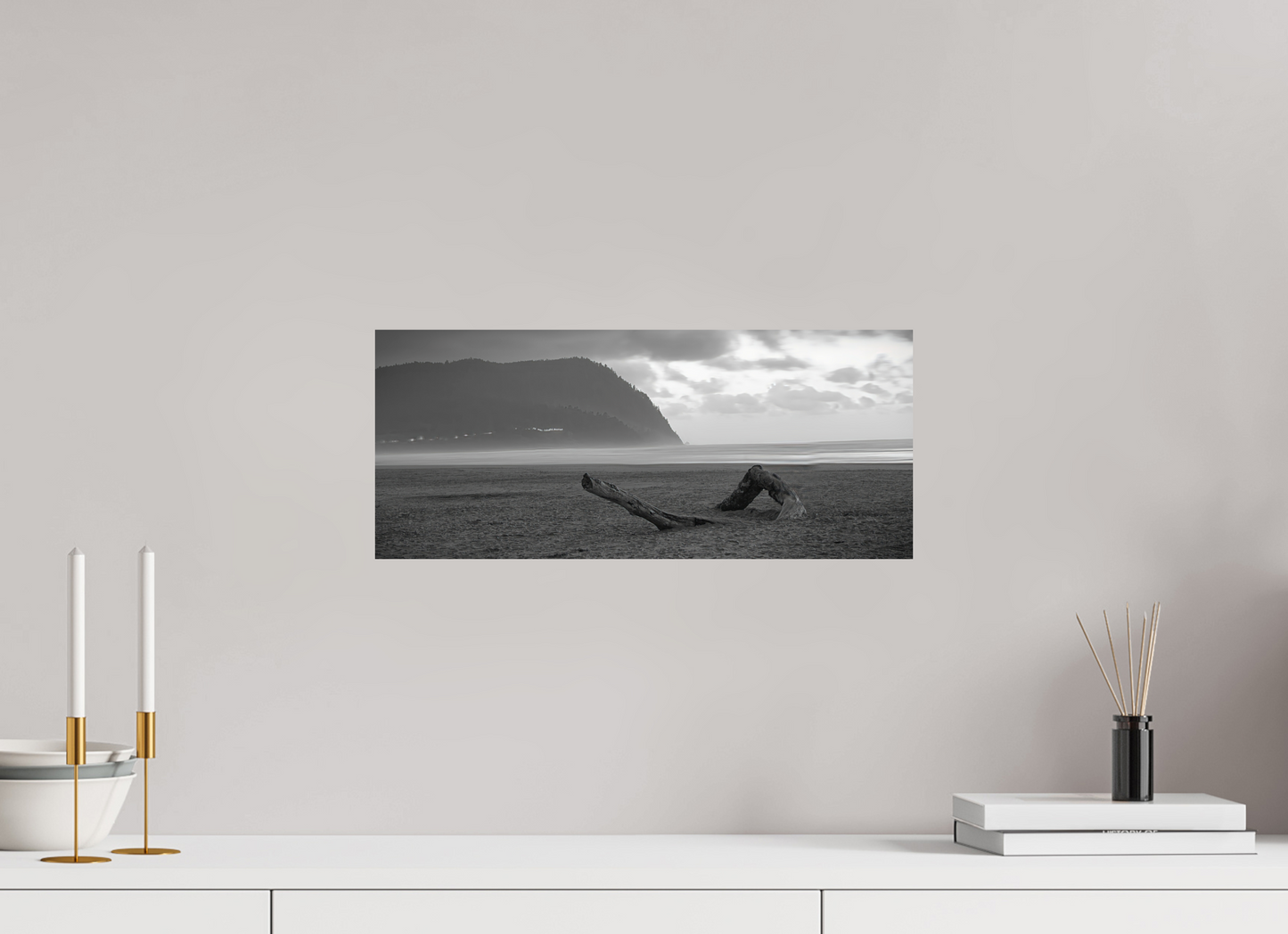 18.7 x 8″, Photo Print On Fuji Crystal DP II Lonely Beach