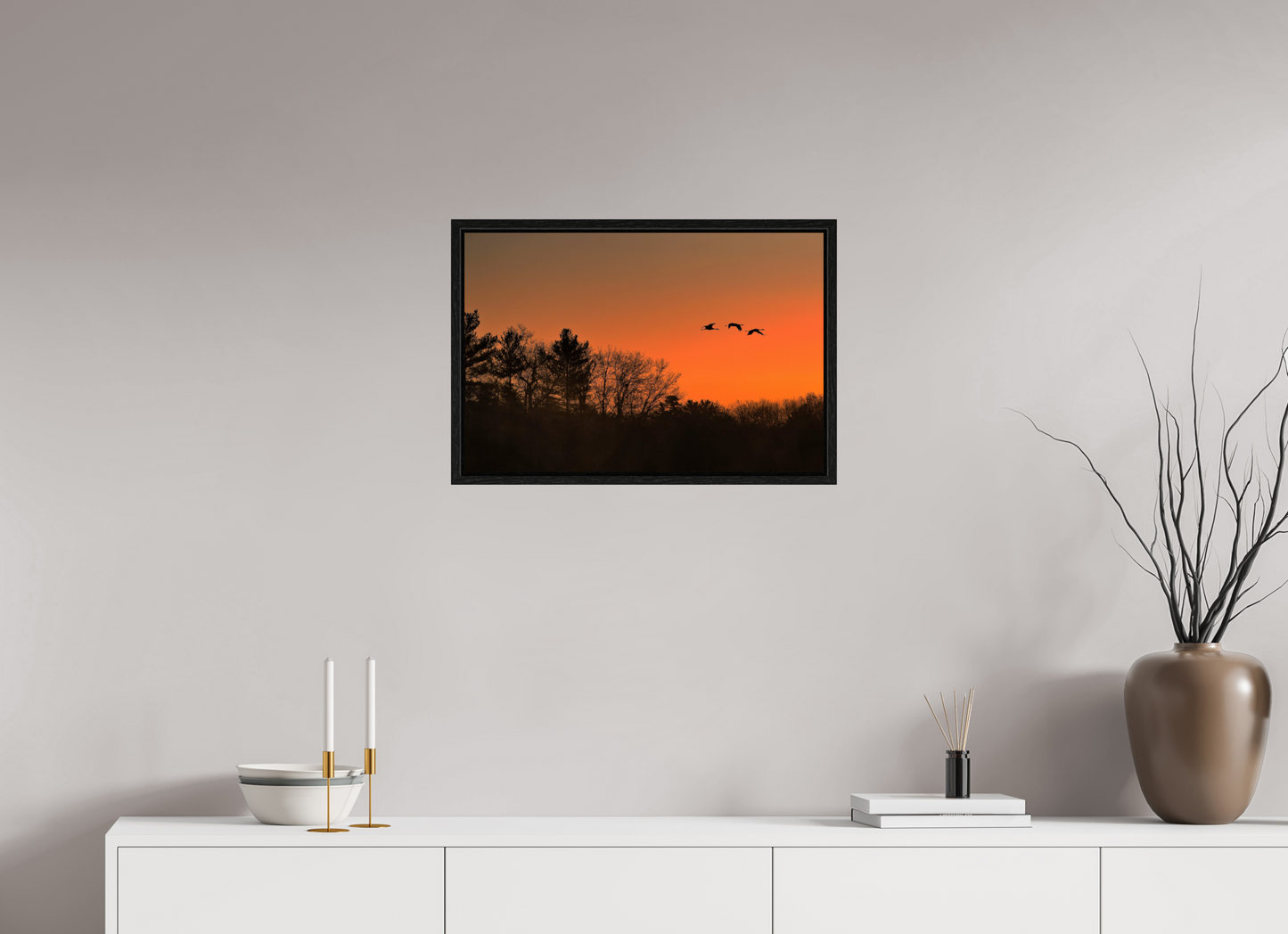 24 x 16″, Floater Frame Morning Flight