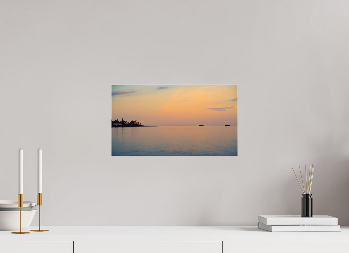 16 x 9″, Photo Print Under Acrylic Glass Eagle Harbor Lighthouse