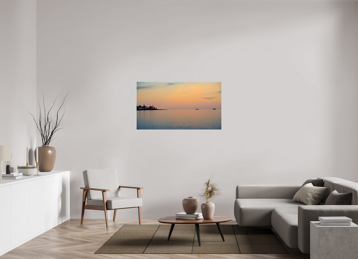 49 x 27.6″, Photo Print Under Acrylic Glass Eagle Harbor Lighthouse
