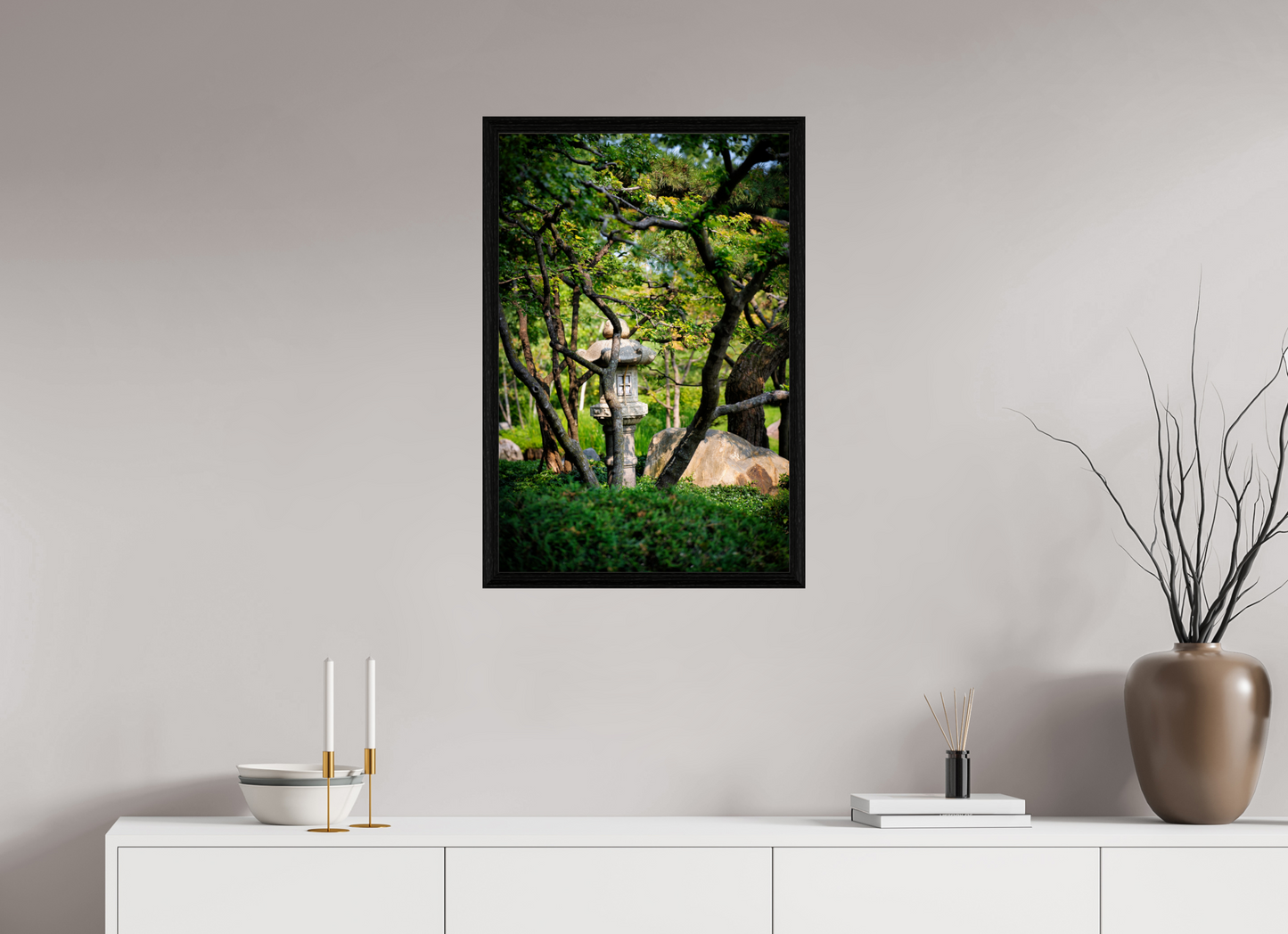 20 x 30″, basic Stone Lantern in the Park