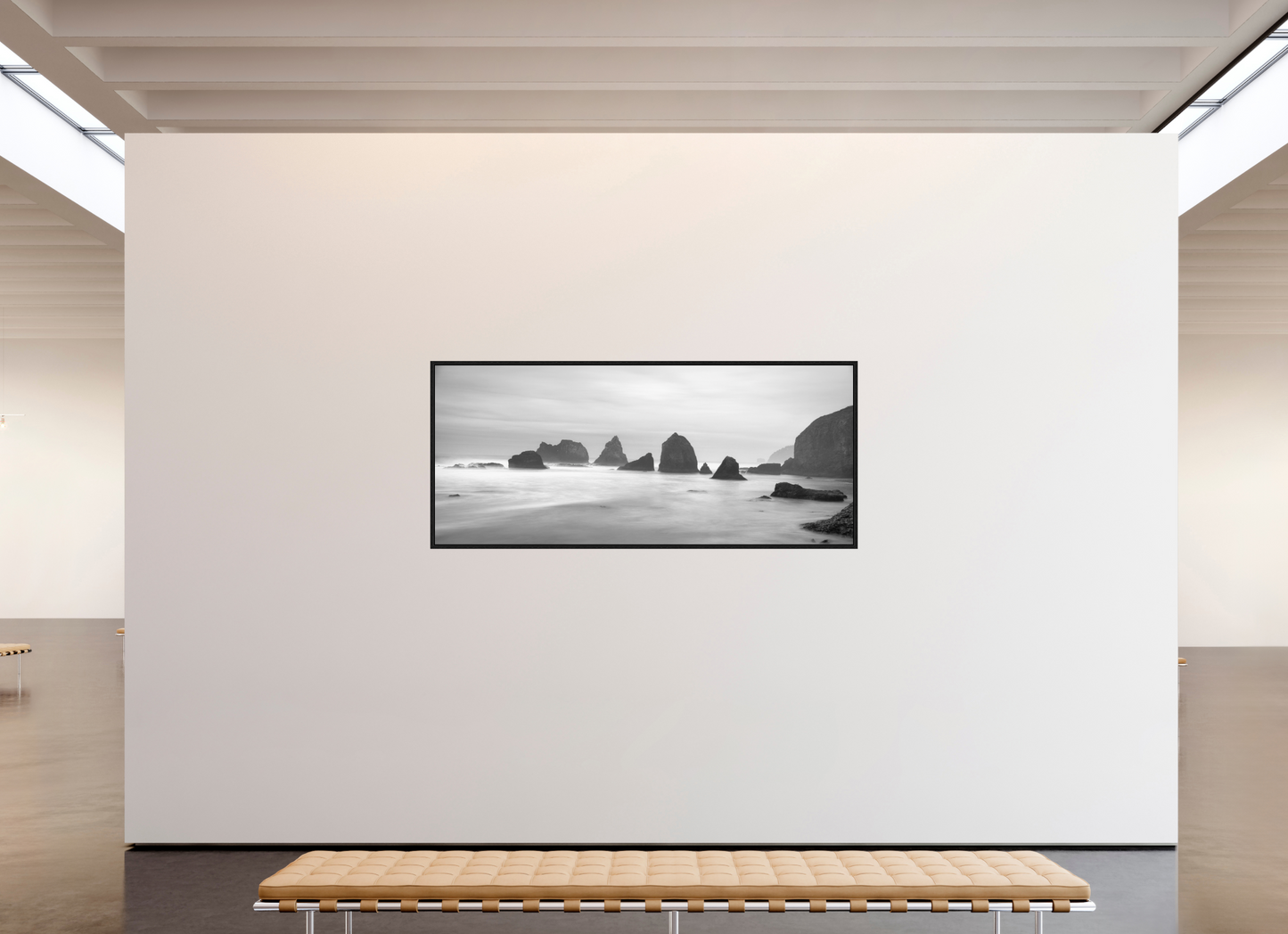 81.8 x 35″, Floater Frame Tunnel Beach
