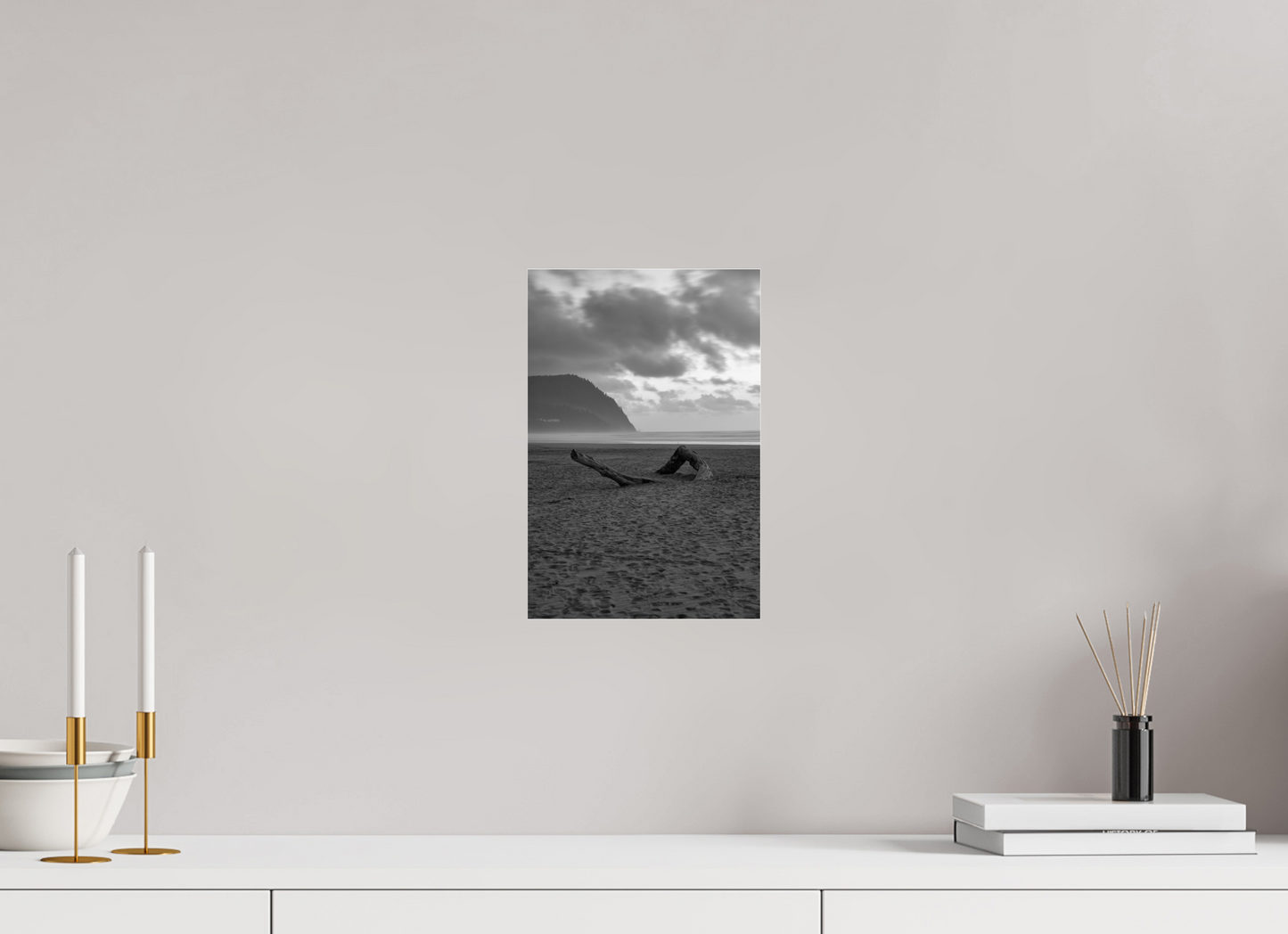 8 x 12″, Photo Print Under Acrylic Glass Lonely Beach v2