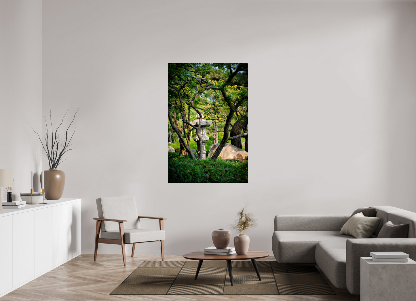 40 x 60″, Photo Print On Fuji Crystal DP II Stone Lantern in the Park