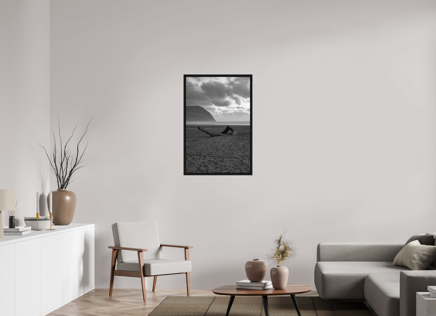 24 x 36″, Floater Frame Lonely Beach v2