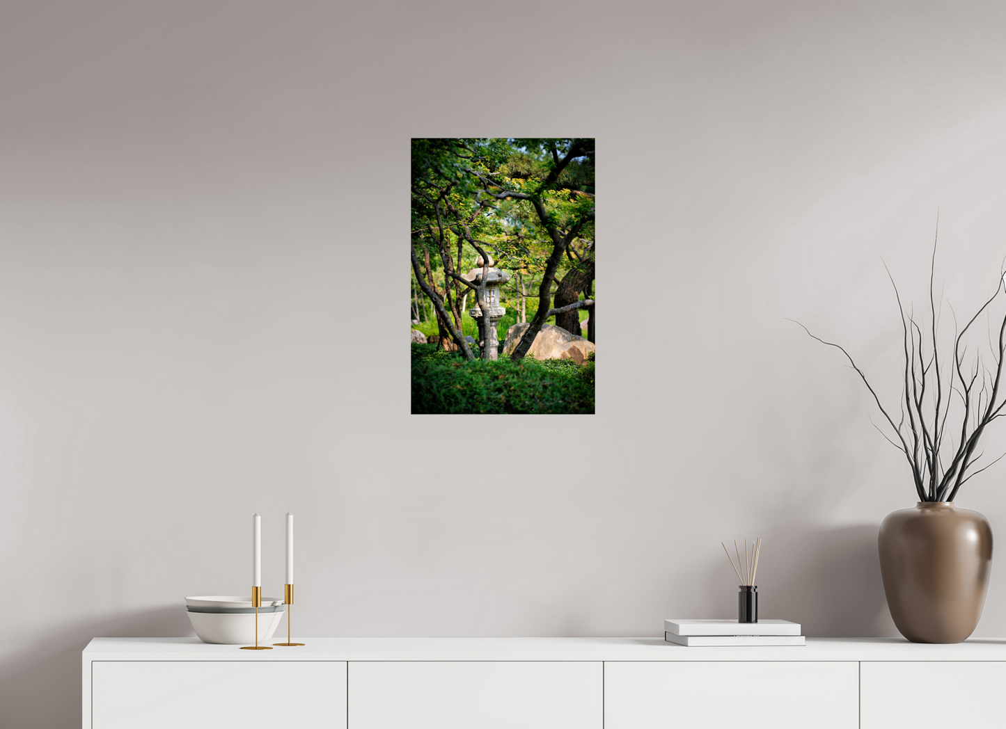 16 x 24″, Photo Print On Fuji Crystal DP II Stone Lantern in the Park