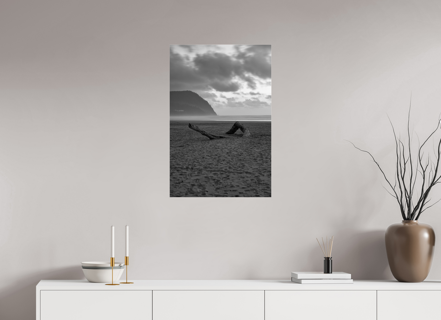 20 x 30″, Photo Print Under Acrylic Glass Lonely Beach v2