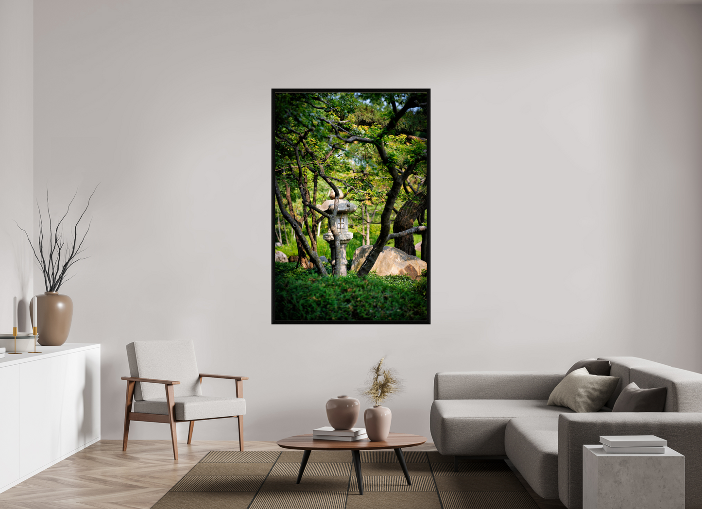 44 x 66″, basic Stone Lantern in the Park