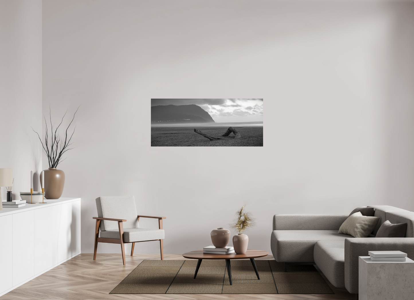 56.2 x 24″, Photo Print On Fuji Crystal DP II Lonely Beach