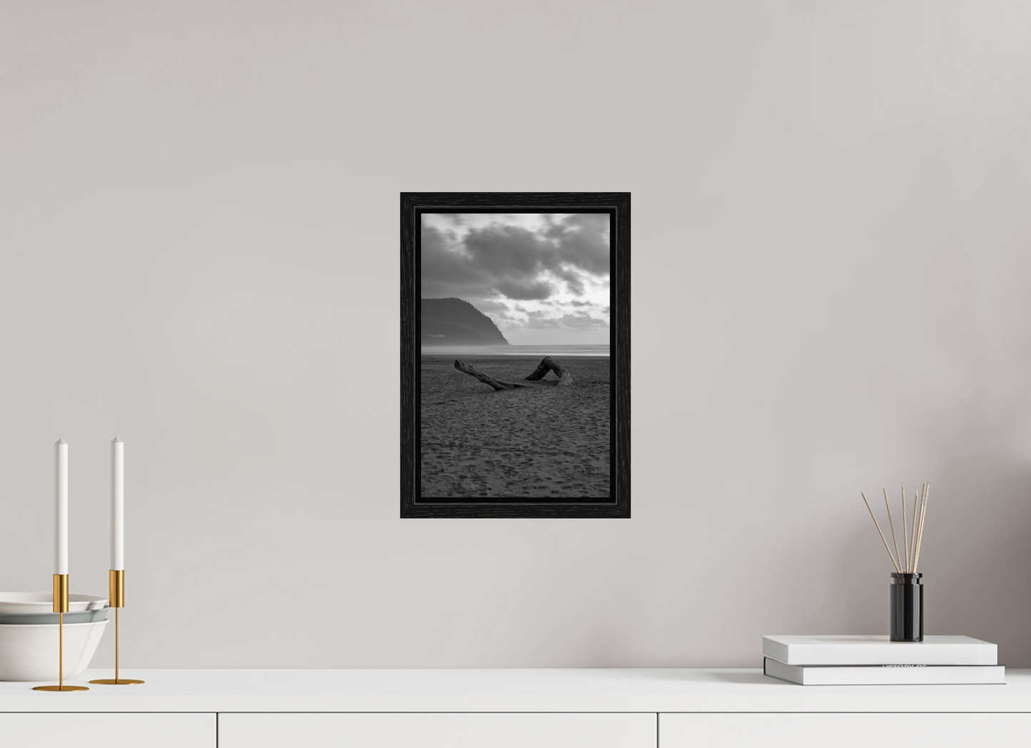 8 x 12″, Floater Frame Lonely Beach v2