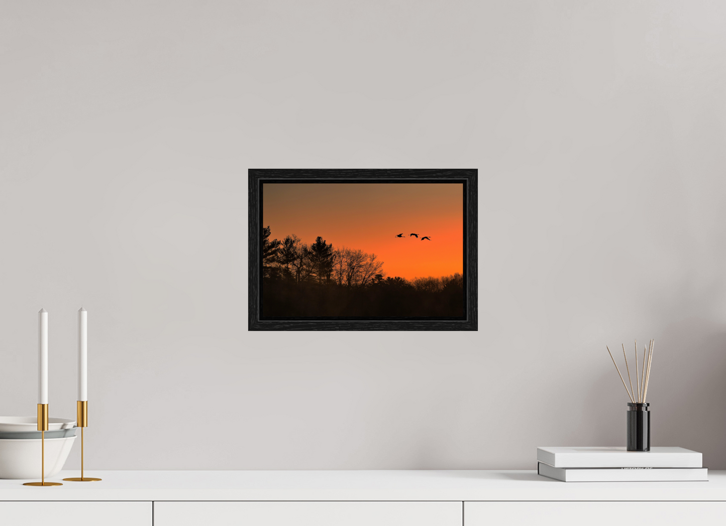 12 x 8″, Floater Frame Morning Flight