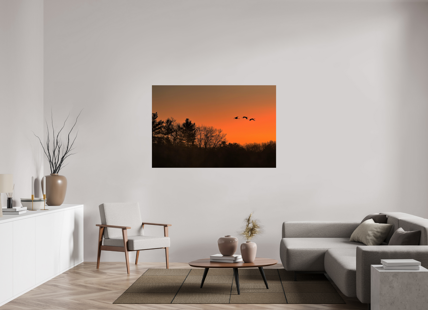 60 x 40″, Photo Print Under Acrylic Glass Morning Flight