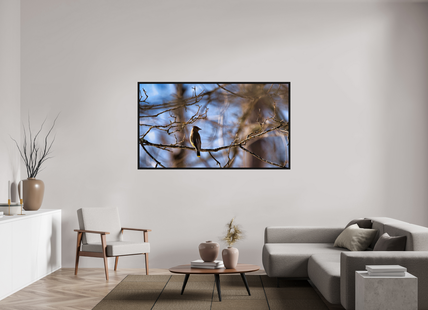 70 x 39.4″, Floater Frame Crisp Morning