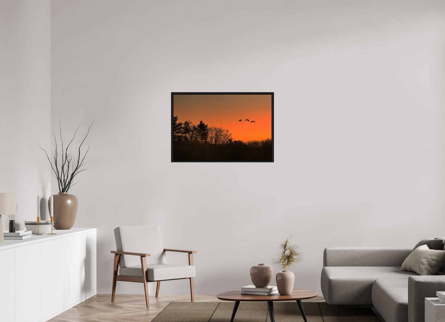 36 x 24″, Floater Frame Morning Flight