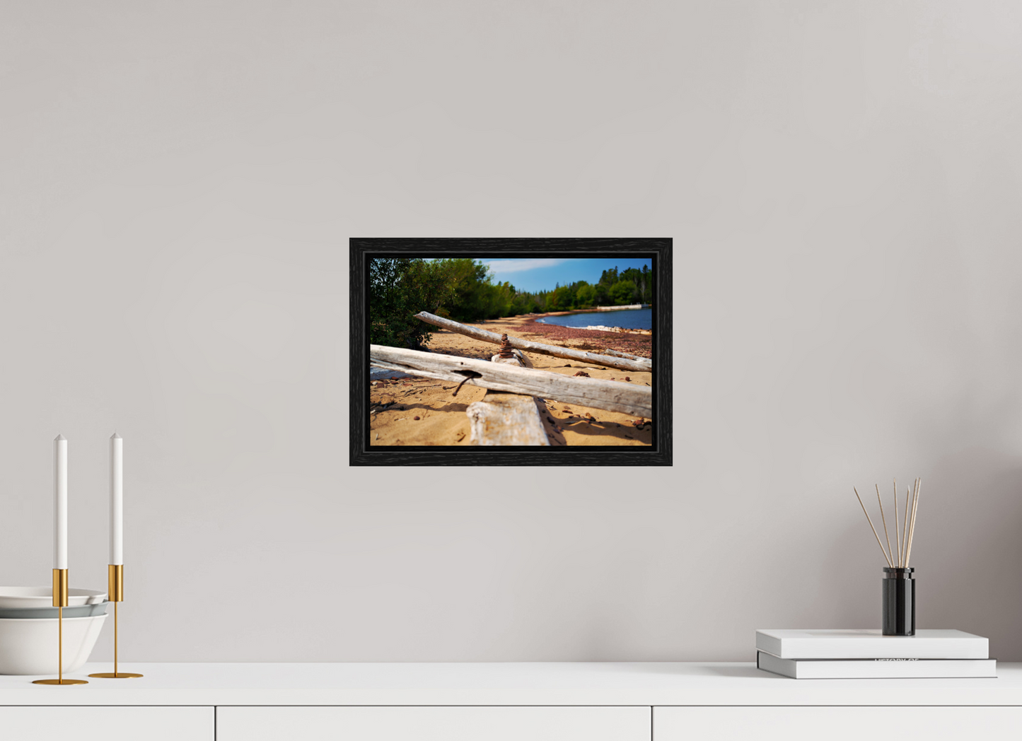 12 x 8″, Floater Frame Stone Stack