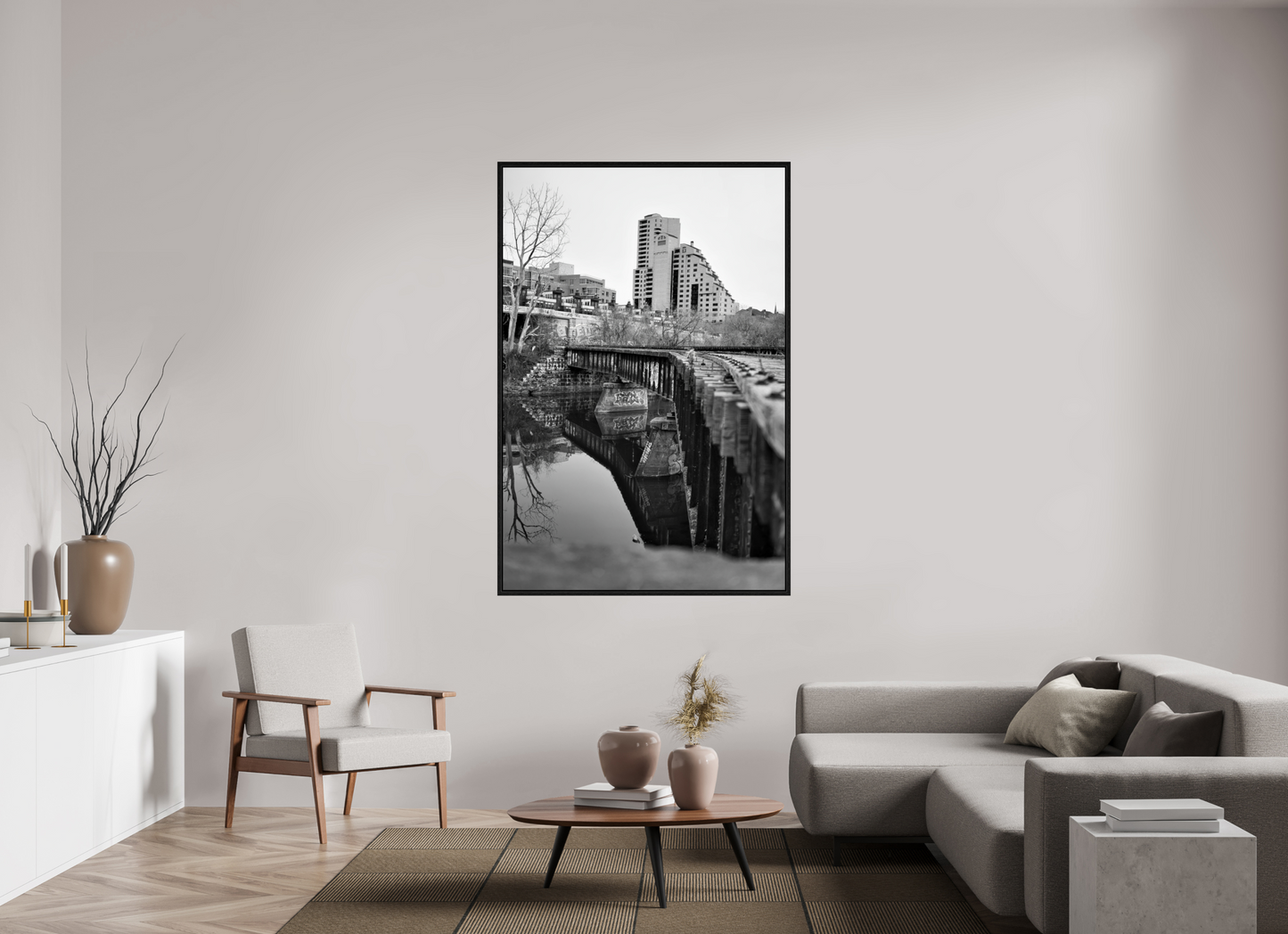 44 x 66″, Floater Frame Abandoned