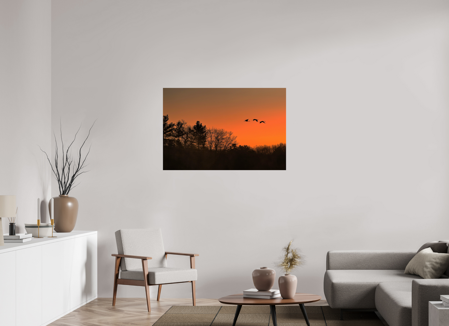 45 x 30″, Photo Print Under Acrylic Glass Morning Flight