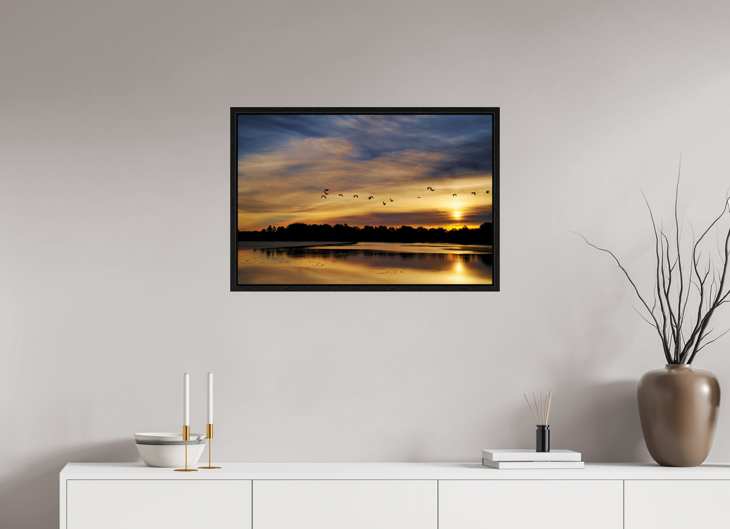 30 x 20″, Floater Frame Dreamy Morning