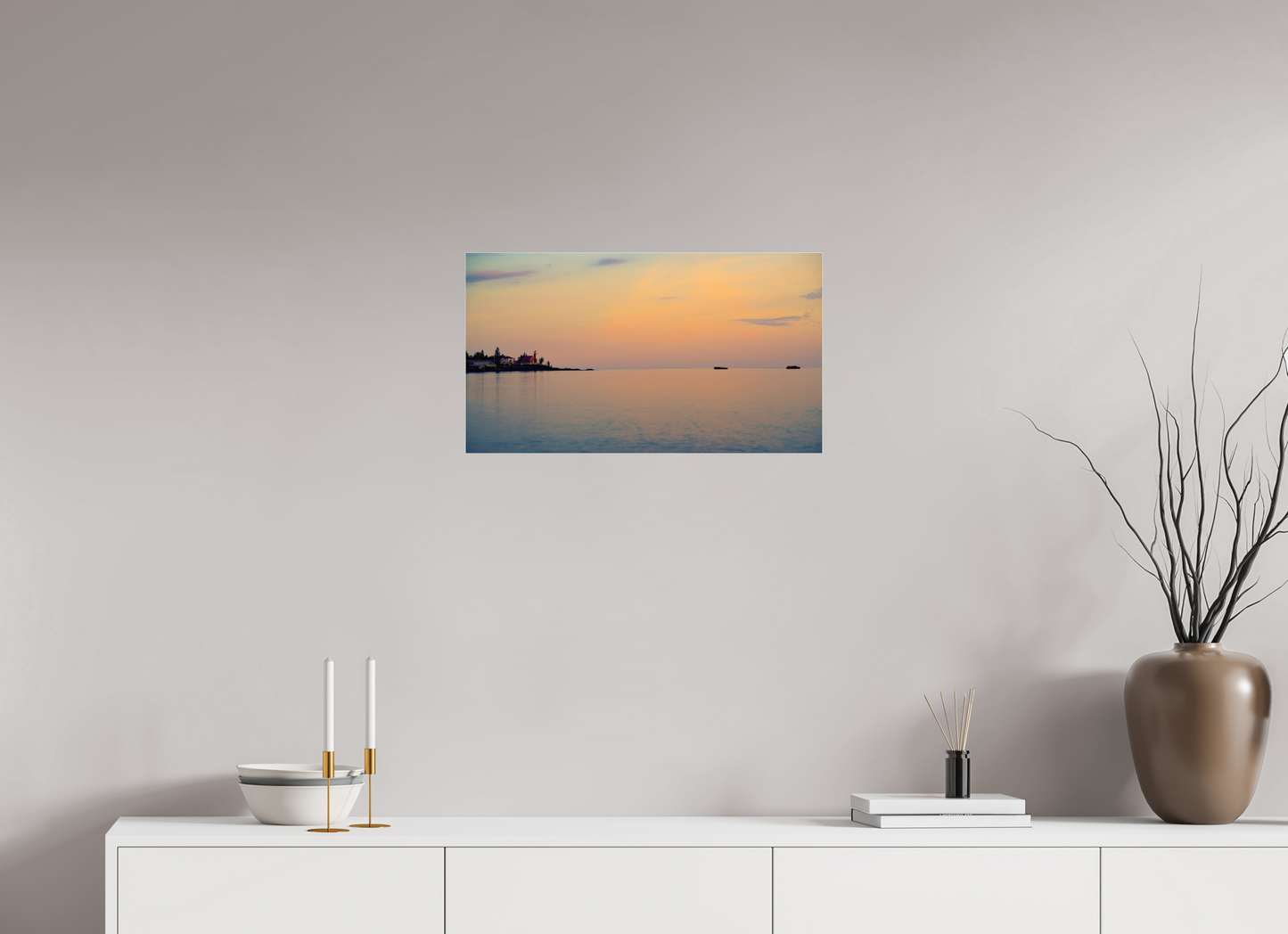 24 x 13.5″, Photo Print Under Acrylic Glass Eagle Harbor Lighthouse