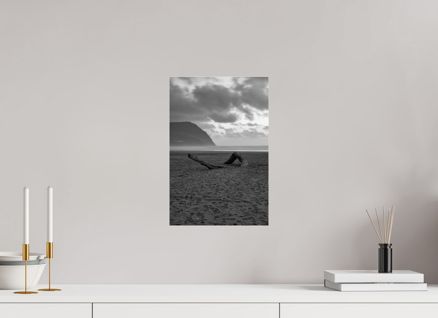 10 x 15″, Photo Print Under Acrylic Glass Lonely Beach v2